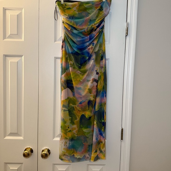 Zara Multicolor Strapless Dress - Picture 5 of 8